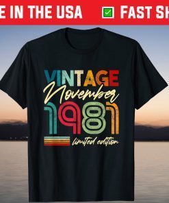 Vintage November 1981 Limited Edition Tee Shirt