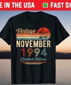 Vintage November 1994 27 Year Old 27th Birthday T-Shirt