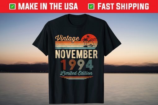 Vintage November 1994 27 Year Old 27th Birthday T-Shirt