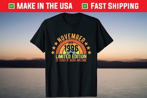 Vintage November 1996 Limited Edition 25th Birthday T-Shirt