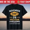Vintage November 2001 20th Birthday 20 Years Old T-Shirts