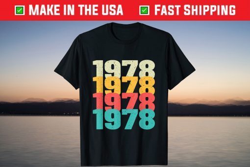 Vintage Retro Born In 1978 T-Shirt