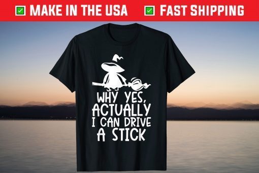 Why Yes Actually I Can Drive A Stick Witch Costume T-Shirt