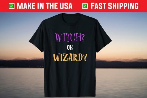 Witch Or Wizard? October Gender Reveal Party shirt