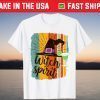 Witch Spirit Tequila Retro Sunset Halloween Tee Shirt