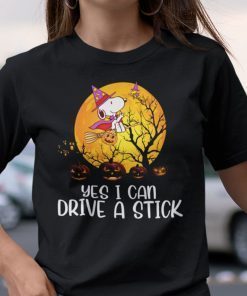 Yes I Can Drive A Stick Snoopy Halloween Classic Shirt