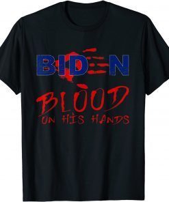 joe biden hand spring blood on his hands -bring trump back 2021 Shirt