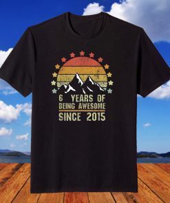 2015 Vintage 6th Birthday 6 Years Old Tee Shirt