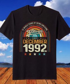 29th Birthday December 1992 - 29 Years of Being Awesome T-Shirt