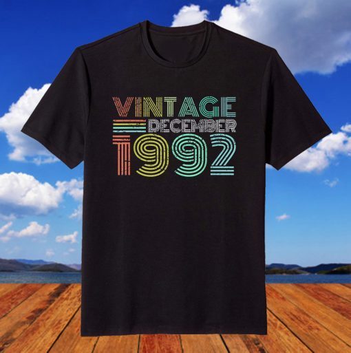 30th Birthday Vintage December 1992 Thirty Years Old T-Shirt