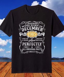 36th Birthday Decoration Legends Were Born In December 1985 T-Shirt