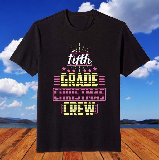 5th Grade Christmas Crew Teacher Matching Christmas Pajamas T-Shirt