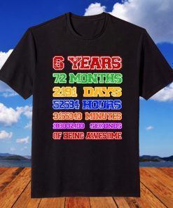 6 years old Happy 6th birthday party Countdown T-Shirt