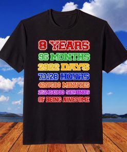 8 years old Happy 8th birthday party Countdown T-Shirt