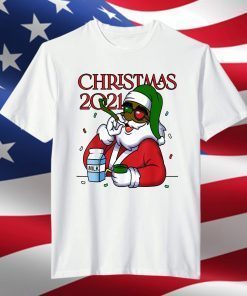 African American Santa Claus Black Christmas 2021 T-Shirt