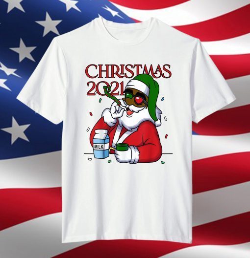 African American Santa Claus Black Christmas 2021 T-Shirt