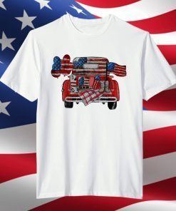 American Truck Boots Balloon American Flag T-Shirt