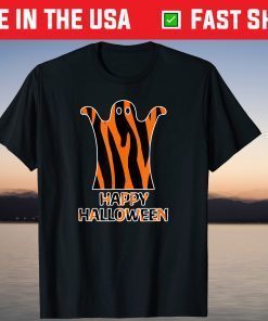 Animal Print Happy Halloween Ghost Costume Fall Shirt