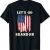 Anti Biden Let's Go Brandon American Flag Impeach 46 Unisex Shirt