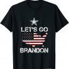 Anti Biden Let's Go Brandon Conservative Anti Liberal USA Flag Unisex Shirt