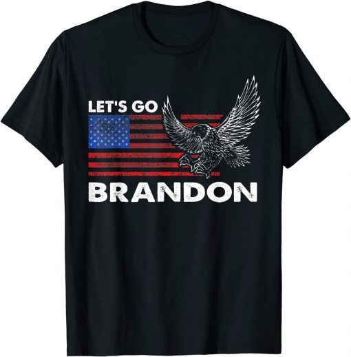 Anti Biden Let’s Go Brandon Conservative US Flag Impeach 46 Unisex Shirt