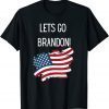 Anti Biden Let’s Go Brandon Conservative USA Flag Gift T-Shirt