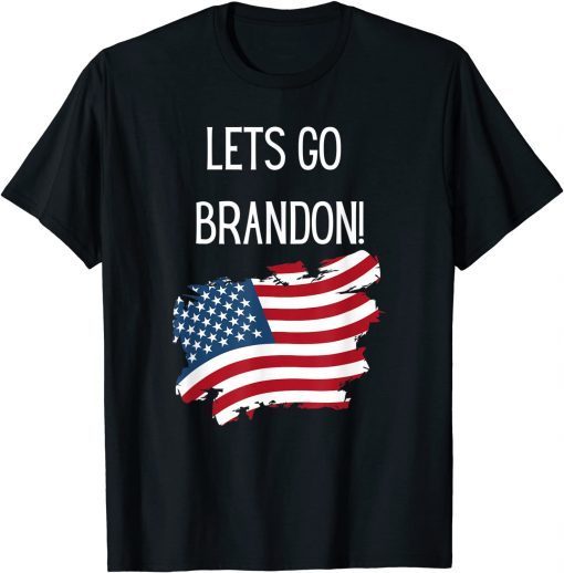 Anti Biden Let’s Go Brandon Conservative USA Flag Gift T-Shirt