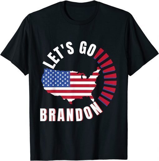 Anti Biden Let's Go Brandon FJB US Flag Gift Shirt