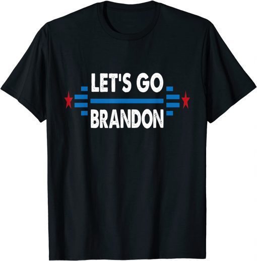 Anti Biden Let's Go Brandon US Flag Gift Shirt