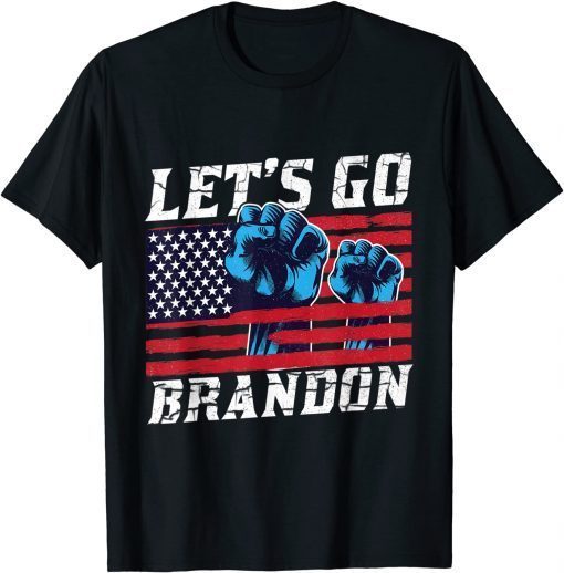 Anti Biden Let's Go Brandon chant US Flag Gift Shirt