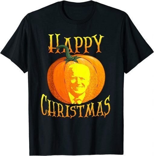 Anti Joe Biden Happy Christmas Holiday Pumpkin Head Unisex Shirt