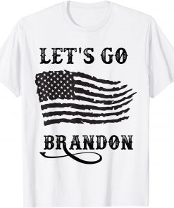 Anti Joe Biden Let's Go Brandon American Flag Unisex Shirt