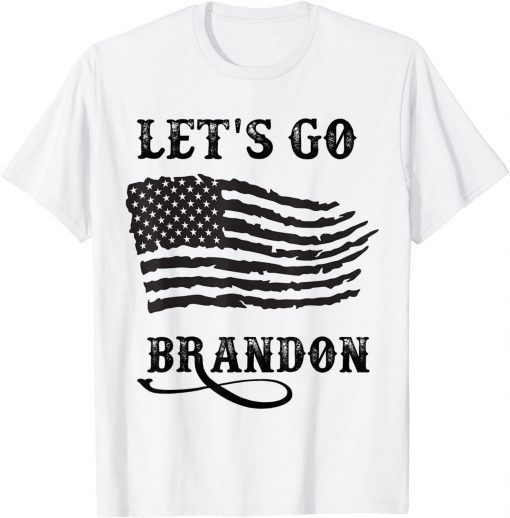 Anti Joe Biden Let's Go Brandon American Flag Unisex Shirt