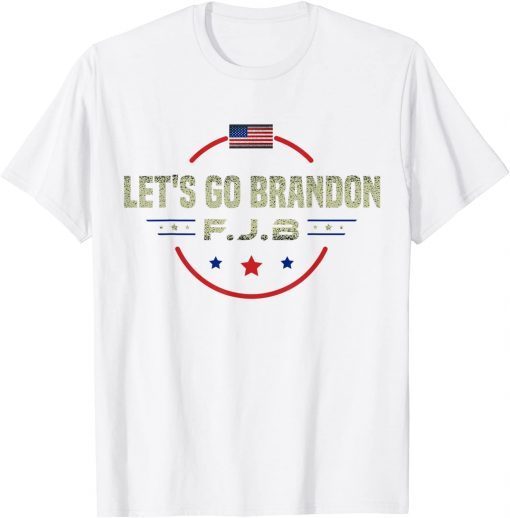 Anti Joe Biden Let's Go Brandon Chant American Flag T-Shirt