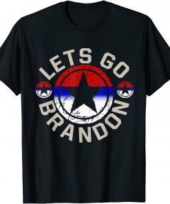 Anti Joe Biden Let's Go Brandon Conservative Anti Liberal US Flag Gift Shirt