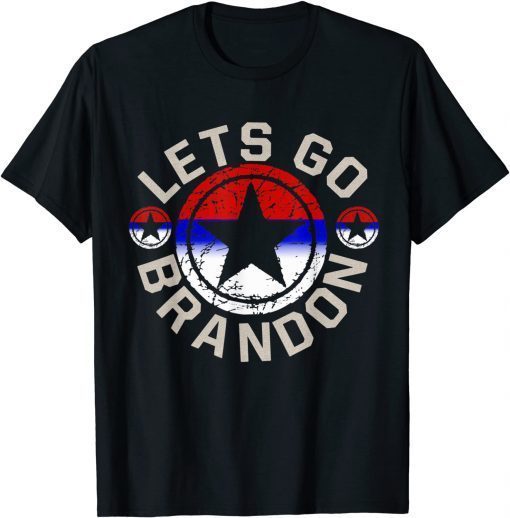 Anti Joe Biden Let's Go Brandon Conservative Anti Liberal US Flag Gift Shirt