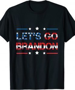 Anti Joe Biden Lets Go Brandon Usa Flag Gift  Shirt