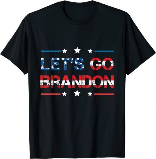 Anti Joe Biden Lets Go Brandon Usa Flag Gift  Shirt