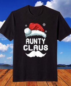 Aunty Claus Matching Family Christmas Pajamas Xmas Santa T-Shirt