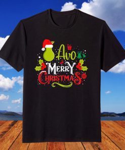 Avo' Merry Christmas Avocaddo Santa Snow Slide T-Shirt