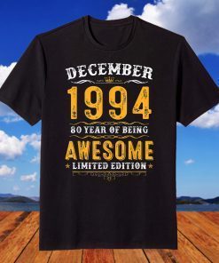 Awesome Since December 1994 27th Birthday 27 Years Old T-Shirt