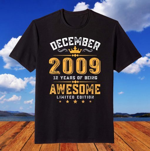 Awesome Since December 2009 12th Birthday 12 Year Old Classic T-Shirt