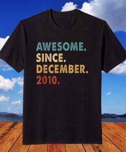 Awesome Since December 2010 11th Birthday 11 Year Old T-Shirt