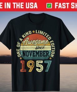 Awesome Since November 1957 64th Birthday 64 Years Old T-Shirt