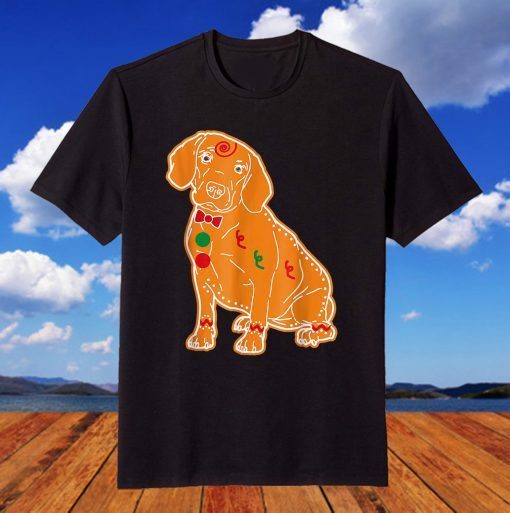 Beagle Gingerbread Dog Pet Lovers Christmas Holiday T-Shirt