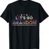 BidenLet's Go Brandon Biden Chant, Impeach Biden US Flag T-Shirt