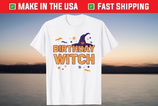 Birthday Witch Cool October Birthday Girl Boy Halloween Costume T-Shirt