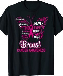 Breast Cancer Awareness Butterfly Pink Ribbon Hope Classic Shirt