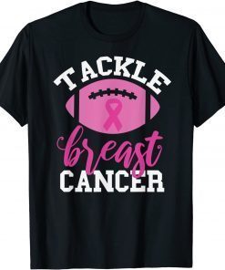 Breast Cancer Awareness Football Ribbon Tackle Breast Cancer Gift Shirt