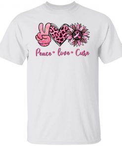 Breast Cancer Peace Love Cure 2021 Shirt